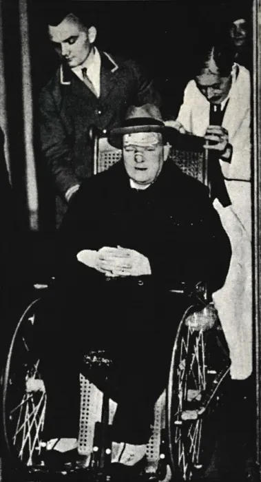 Framed Print : An Accident to Mr. Churchill, November 1931, (1945). Creator: Unknown Framed Print : An Accident to Mr. Churchill, November 1931, (1945). Creator: Unknown