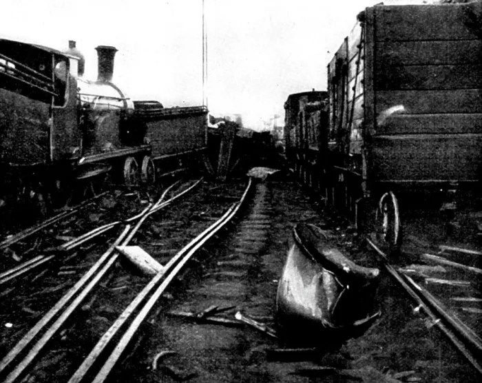 Framed Print : The accident to a Scotch Express, 1898. Creator: William Crooke Framed Print : The accident to a Scotch Express, 1898. Creator: William Crooke