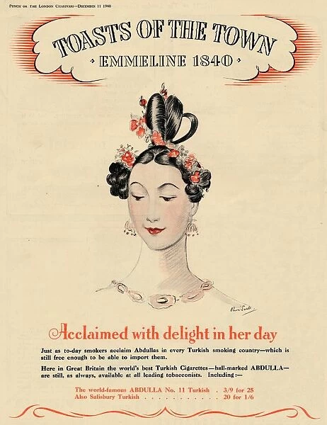 Acclaimed with delight in her day, Toasts of the Town - Emmeline 1840, 1940