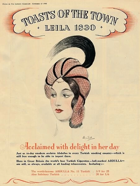 Acclaimed with delight in her day, Toasts of the Town - Leila 1830, 1940