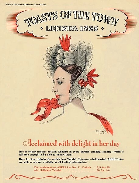 Acclaimed with delight in her day, Toasts of the Town - Lucinda 1835, 1940