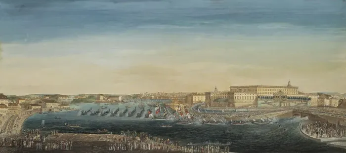 Framed Print : The Acclamation of King Carl XIV Johan of Sweden, 1818. Creator: Axel Fredrik Cederholm Framed Print : The Acclamation of King Carl XIV Johan of Sweden, 1818. Creator: Axel Fredrik Cederholm