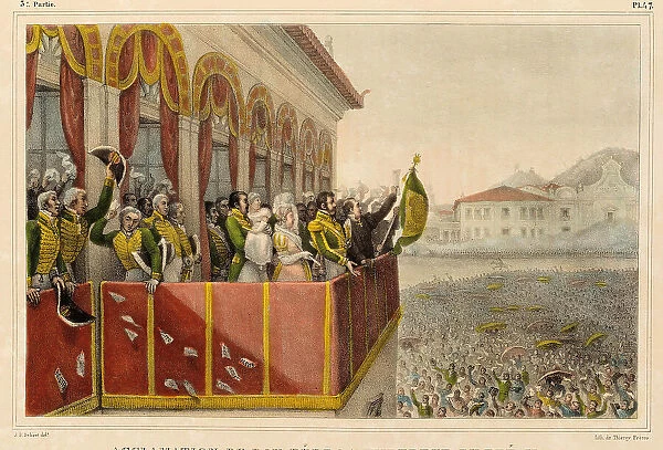 Acclamation of Pedro I in Rio de Janeiro on 12 October 1822, 1830s. Creator: Debret, Jean-Baptiste (1768-1848)