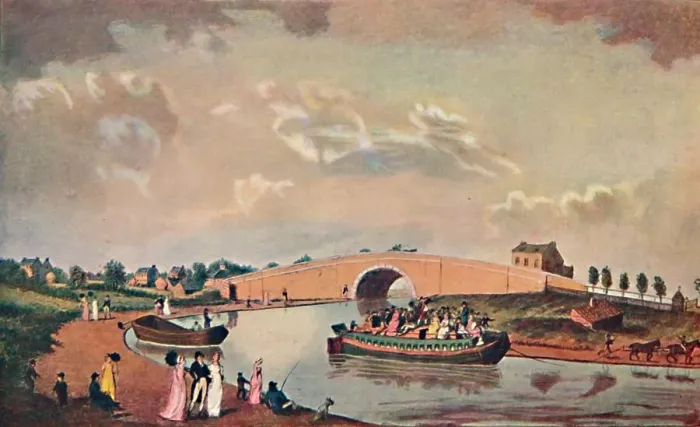 Framed Print : The Accommodation Barge on the Paddington Canal, 1801, (1904) Framed Print : The Accommodation Barge on the Paddington Canal, 1801, (1904)