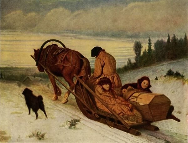 Accompanying the dead, 1865, (1965). Creator: Vasily Perov