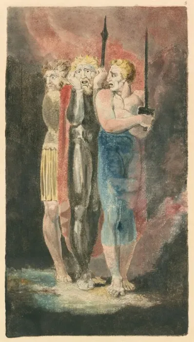 Framed Print : The Accusers of Theft, Adultery, Murder (War), c. 1794 / 1796. Creator: William Blake Framed Print : The Accusers of Theft, Adultery, Murder (War), c. 1794 / 1796. Creator: William Blake