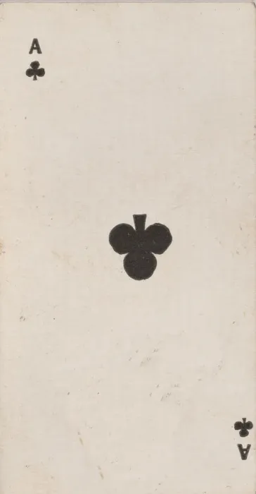 Framed Print : Ace of Clubs (black), from the Playing Cards series (N84) for Duke brand cigarettes, 1888 Framed Print : Ace of Clubs (black), from the Playing Cards series (N84) for Duke brand cigarettes, 1888