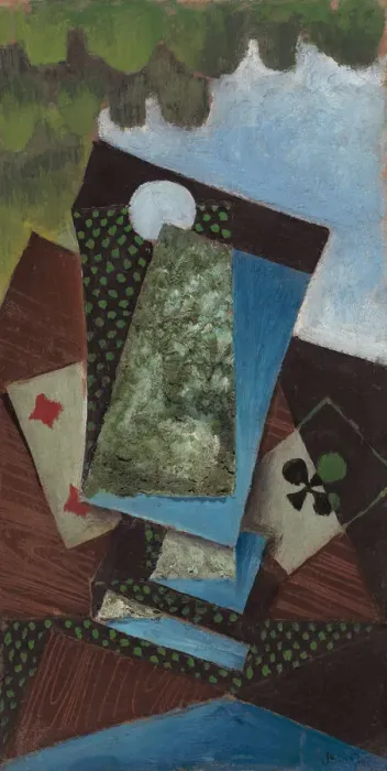Framed Print : Ace of Clubs and Four of Diamonds, 1915. Creator: Juan Gris Framed Print : Ace of Clubs and Four of Diamonds, 1915. Creator: Juan Gris