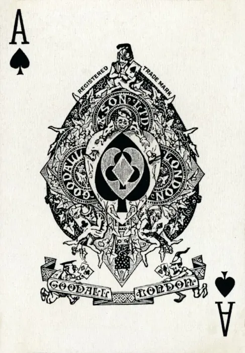 Framed Print : Ace of Spades from a deck of Goodall & Son Ltd. playing cards, c1940 Framed Print : Ace of Spades from a deck of Goodall & Son Ltd. playing cards, c1940