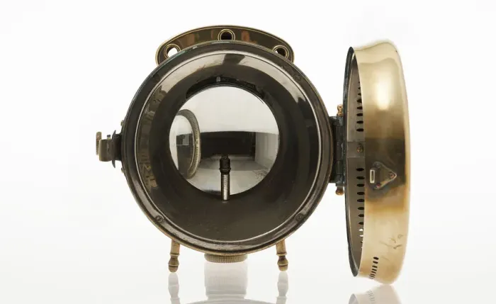 Framed Print : Acetylene gas headlamp from 1904 Daimler. Creator: Unknown Framed Print : Acetylene gas headlamp from 1904 Daimler. Creator: Unknown