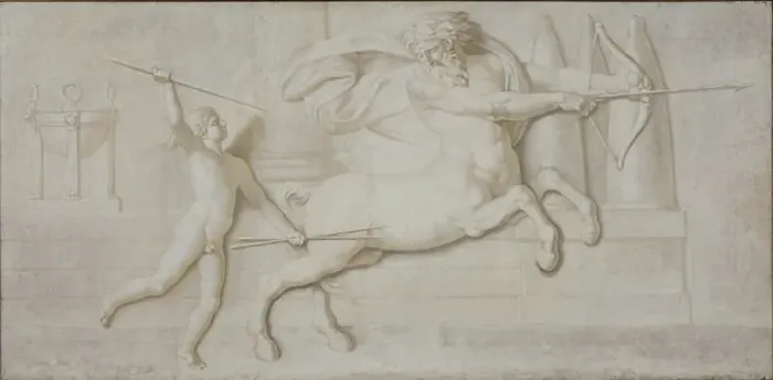Framed Print : Achilles and the Centaur Cheiron, 1794-1798. Creator: Nicolai Abraham Abildgaard Framed Print : Achilles and the Centaur Cheiron, 1794-1798. Creator: Nicolai Abraham Abildgaard