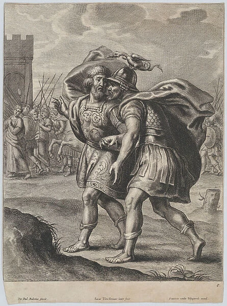 Achilles and Priam, in conversation outside of Troy, ca. 1644-66. Creator: Lucas Vorsterman II