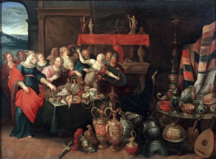Framed Print : Achilles Recognized, 1620s. Artist: Frans Francken II Framed Print : Achilles Recognized, 1620s. Artist: Frans Francken II