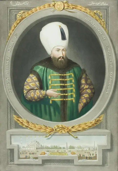 Framed Print : Achmet Kahn I, from Portraits of the Emperors of Turkey, 1815. Creator: John Young Framed Print : Achmet Kahn I, from Portraits of the Emperors of Turkey, 1815. Creator: John Young