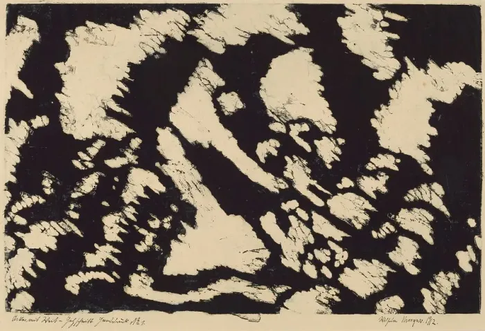 Framed Print : Acker mit Weib (Woman in a Field), 1912. Creator: Morgner, Wilhelm Framed Print : Acker mit Weib (Woman in a Field), 1912. Creator: Morgner, Wilhelm