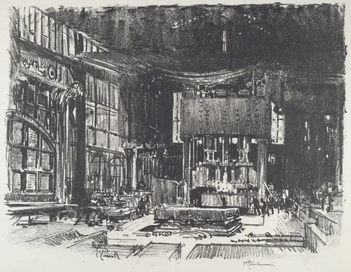 Framed Print : The Acolytes Preparing the Altar of the War God, 1916. Creator: Joseph Pennell Framed Print : The Acolytes Preparing the Altar of the War God, 1916. Creator: Joseph Pennell