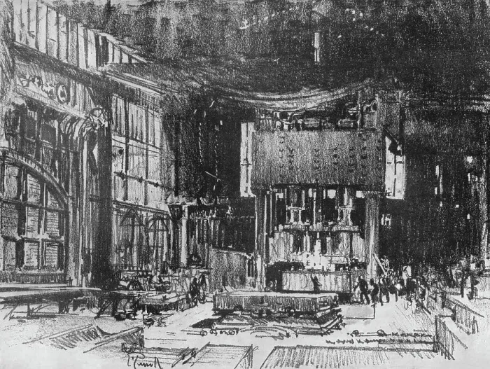 Framed Print : Acolytes Preparing the Table of the War God, 1916, (1917). Artist: Joseph Pennell Framed Print : Acolytes Preparing the Table of the War God, 1916, (1917). Artist: Joseph Pennell