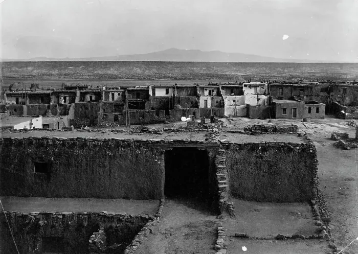 Framed Print : Acoma from the church top, 1904, c1905. Creator: Edward Sheriff Curtis Framed Print : Acoma from the church top, 1904, c1905. Creator: Edward Sheriff Curtis