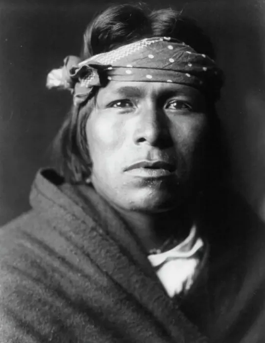 Framed Print : An Acoma man, c1905. Creator: Edward Sheriff Curtis Framed Print : An Acoma man, c1905. Creator: Edward Sheriff Curtis