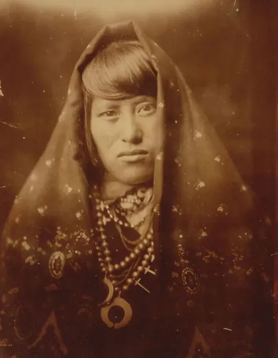 Framed Print : An Acoma woman, c1905. Creator: Edward Sheriff Curtis Framed Print : An Acoma woman, c1905. Creator: Edward Sheriff Curtis