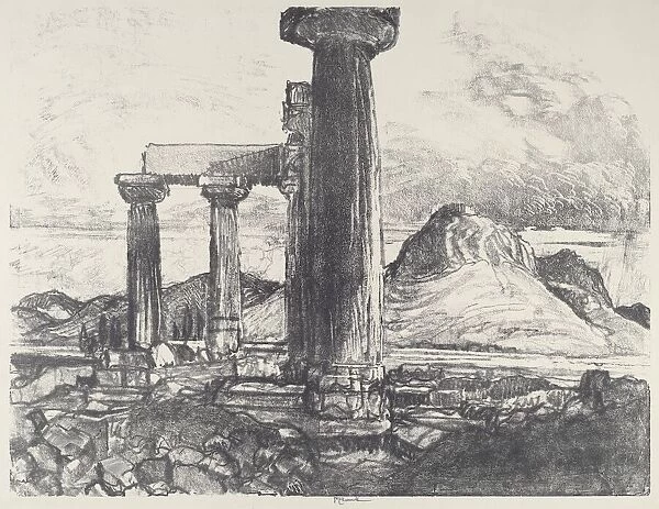 Acro, Corinth from Corinth, 1913. Creator: Joseph Pennell