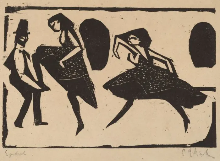 Framed Print : Acrobatic Dance, 1911. Creator: Ernst Kirchner Framed Print : Acrobatic Dance, 1911. Creator: Ernst Kirchner