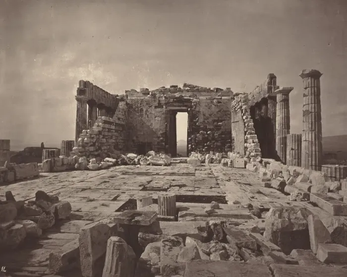 Framed Print : The Acropolis of Athens, plate 14, 1869 / 1870. Creator: William James Stillman Framed Print : The Acropolis of Athens, plate 14, 1869 / 1870. Creator: William James Stillman