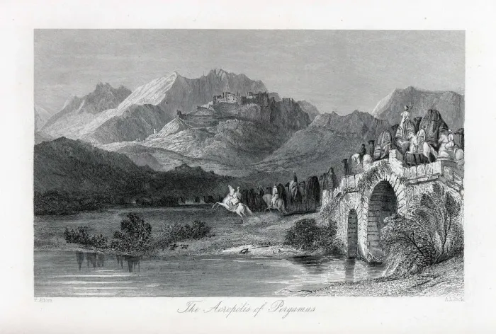 Framed Print : The Acropolis of Pergamum, 1882. Artist: Allom, Thomas (1804-1872) Framed Print : The Acropolis of Pergamum, 1882. Artist: Allom, Thomas (1804-1872)