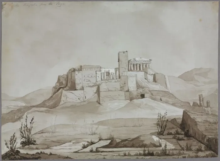 Framed Print : The Acropolis from the Pnyx, Athens, Greece. Creator: Joseph Mallord William Turner (British Framed Print : The Acropolis from the Pnyx, Athens, Greece. Creator: Joseph Mallord William Turner (British