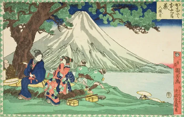 Framed Print : Act Eight: Journey, Published in 1854. Creator: Utagawa Kuniyoshi Framed Print : Act Eight: Journey, Published in 1854. Creator: Utagawa Kuniyoshi