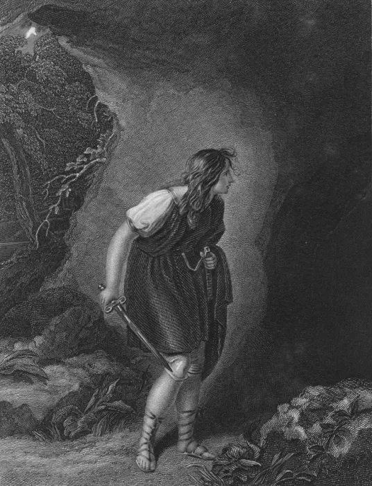 Framed Print : Act III Scene vi from Cymbeline, c19th century Framed Print : Act III Scene vi from Cymbeline, c19th century