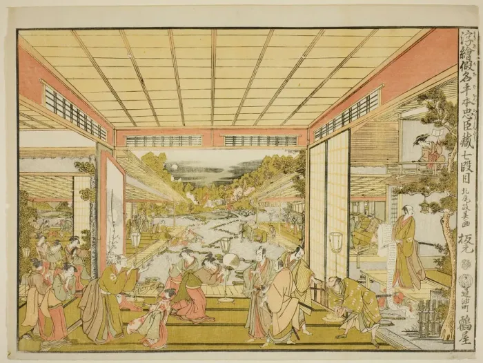 Framed Print : Act VII (Shichidanme), from the series Perspective Pictures of the Storehouse of... c. 1791 / 94. Creator: Kitao Masayoshi Framed Print : Act VII (Shichidanme), from the series Perspective Pictures of the Storehouse of... c. 1791 / 94. Creator: Kitao Masayoshi