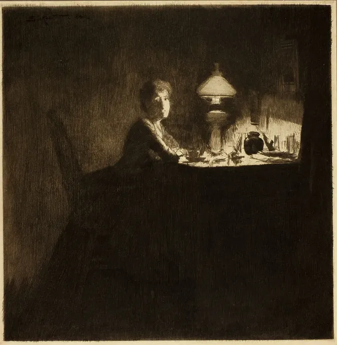 Framed Print : The Acting Manager, 1884. Creator: Walter Richard Sickert