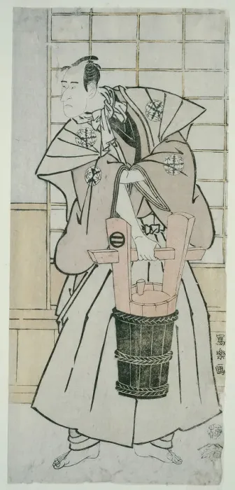 Framed Print : The Actoe Ichikawa Komazo llI as Nitta Yoshisada, Actually Oyamada Taro Takaie... 1794 (Kansei 6). Creator: Toshusai Sharaku Framed Print : The Actoe Ichikawa Komazo llI as Nitta Yoshisada, Actually Oyamada Taro Takaie... 1794 (Kansei 6). Creator: Toshusai Sharaku