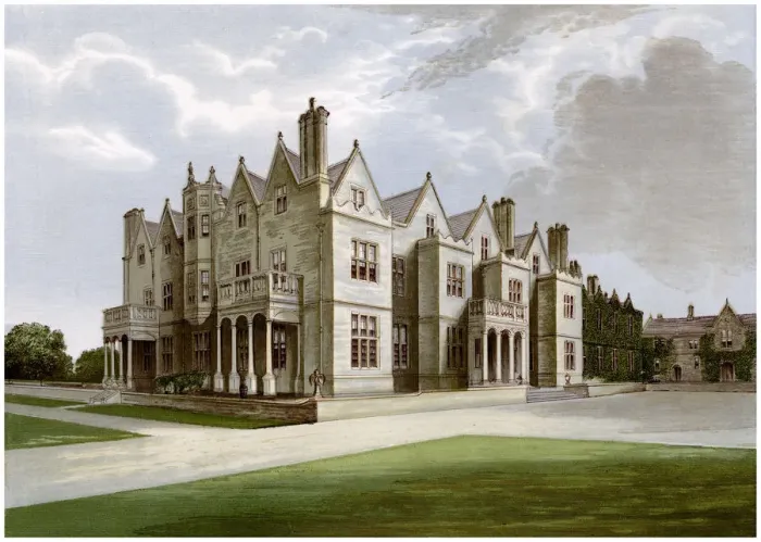 Framed Print : Acton Reynald Hall, Shropshire, home of Baronet Corbet, c1880 Framed Print : Acton Reynald Hall, Shropshire, home of Baronet Corbet, c1880