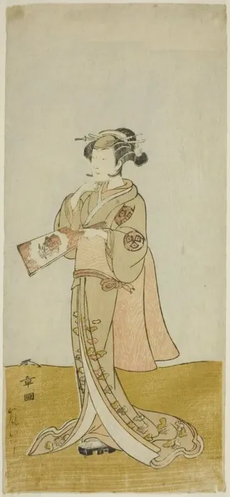 Framed Print : The Actor Arashi Hinaji in an Unidentified Female Role, Japan, c. 1772. Creator: Shunsho Framed Print : The Actor Arashi Hinaji in an Unidentified Female Role, Japan, c. 1772. Creator: Shunsho