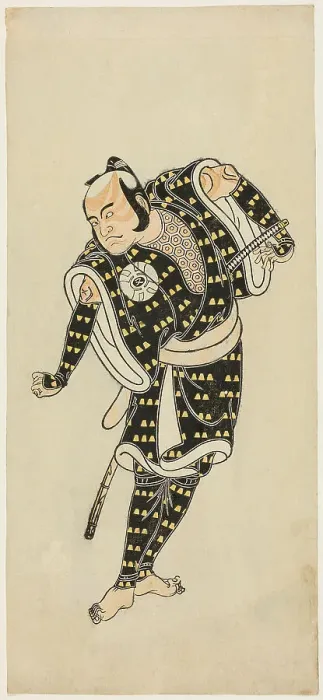 Framed Print : The actor Bando Matataro IV as Gempachibyoe in the play Mutsu no Hana Ume no... c. 1769. Creator: Shunsho. The actor Bando Matataro IV as Gempachibyoe in the play Mutsu no Hana Ume no... c. 1769. Creator: Shunsho Framed Print : The actor Bando Matataro IV as Gempachibyoe in the play Mutsu no Hana Ume no... c. 1769. Creator: Shunsho. The actor Bando Matataro IV as Gempachibyoe in the play Mutsu no Hana Ume no... c. 1769. Creator: Shunsho
