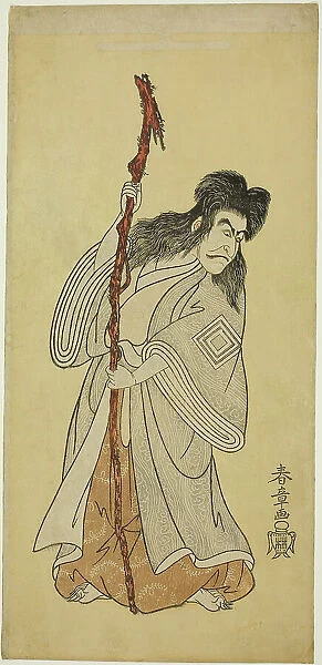 The Actor Ichikawa Danjuro IV possibly as Tenjiku Tokubei in the play 'Tenjiku Tokubei... c. 1768. Creator: Shunsho. The Actor Ichikawa Danjuro IV possibly as Tenjiku Tokubei in the play 'Tenjiku Tokubei... c. 1768. Creator: Shunsho