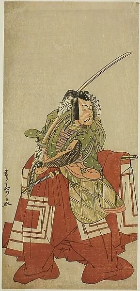 The Actor Ichikawa Danjuro V as Arakawa Taro in the Play Date Nishiki Tsui no Yumitori... c. 1778. Creator: Shunsho
