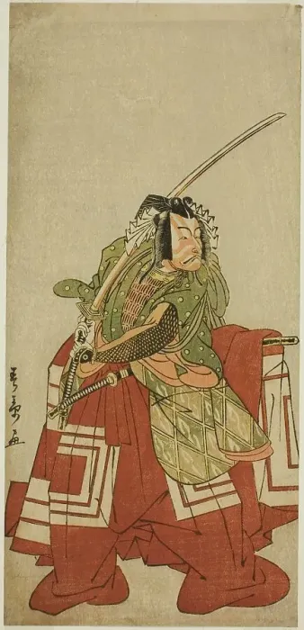 Framed Print : The Actor Ichikawa Danjuro V as Arakawa Taro in the Play Date Nishiki Tsui no Yumitori... c. 1778. Creator: Shunsho