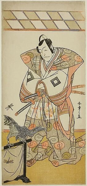 The Actor Ichikawa Danjuro V as Ashikaga Takauji in the Play Kaeribana Eiyu Taiheiki... c. 1779. Creator: Shunsho