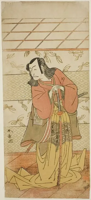 Framed Print : The Actor Ichikawa Danjuro V as Ashiya Doman in the Play Kikyo-zome Onna Urakata... c. 1776. Creator: Shunsho Framed Print : The Actor Ichikawa Danjuro V as Ashiya Doman in the Play Kikyo-zome Onna Urakata... c. 1776. Creator: Shunsho