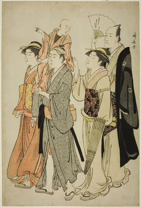 Framed Print : The Actor Ichikawa Danjuro V and his family, from an untitled series of four prints... c. 1783 / 84. Creator: Torii Kiyonaga Framed Print : The Actor Ichikawa Danjuro V and his family, from an untitled series of four prints... c. 1783 / 84. Creator: Torii Kiyonaga