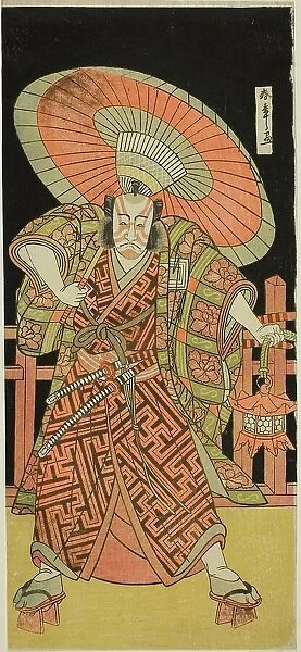 The Actor Ichikawa Danjuro V as Kazusa no Gorobei Tadamitsu in the Play Kitekaeru... c. 1780. Creator: Shunsho