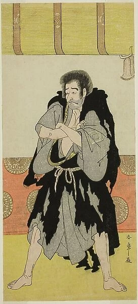 The Actor Ichikawa Danjuro V as the Monk Mongaku Disguised as Seizaemon Bozu in the... c. 1784. Creator: Shunsho