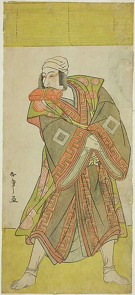The Actor Ichikawa Danjuro V as Prince Koretaka Disguised as the Courier Izutsu Chuji... c. 1781. Creator: Shunsho