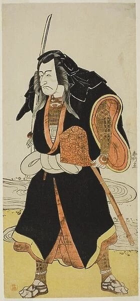 The Actor Ichikawa Danjuro V, Probably as Ise no Saburo Disguised as Sanjo Uemon... c. 1784. Creator: Katsukawa Shunko