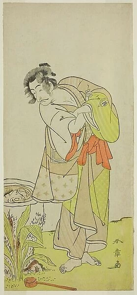 The Actor Ichikawa Danjuro V as Soga no Dozaburo (?) in the Play Shida Yuzuriha Horai... c. 1775. Creator: Shunsho