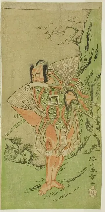 Framed Print : The Actor Ichikawa Danzo III as I no Hayata Tadazumi in the Play Nue no Mori Ichiyo no... c. 1770. Creator: Shunsho Framed Print : The Actor Ichikawa Danzo III as I no Hayata Tadazumi in the Play Nue no Mori Ichiyo no... c. 1770. Creator: Shunsho