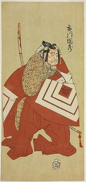 The Actor Ichikawa Danzo III as Kamakura no Gongoro Kagemasa (?) in the Play Otokoyama... c. 1768. Creator: Shunsho